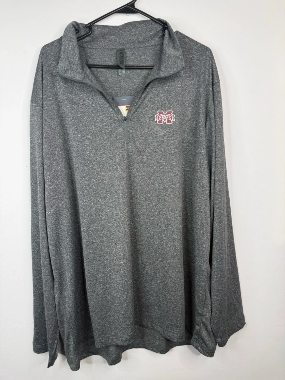 NWT Ouray Sportswear Mississippi State Bulldogs Quarter Zip Pullover 2XL